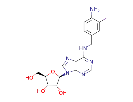 Adenosine, N-[(4-amino-3-iodophenyl)methyl]-