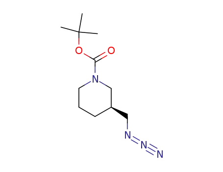 Molecular Structure of 140645-22-3 ((S)-Tert-Butyl 3-(azidomethyl)piperidine-1-carboxylate)