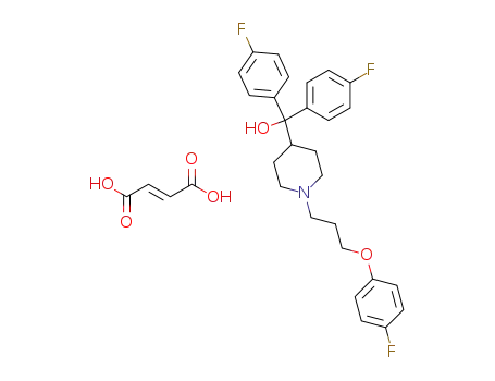 {1-[3-(4-Fluoro-phenoxy)-propyl]-piperidin-4-yl}-bis-(4-fluoro-phenyl)-methanol; compound with (E)-but-2-enedioic acid