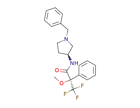 (3S)-1-benzyl-3-<(R)-α-methoxy-α-(trifluoromethyl)-α-phenylacetamido>pyrrolidine