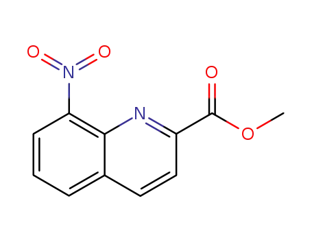 Molecular Structure of 110683-76-6 (2-Quinolinecarboxylic acid, 8-nitro-, methyl ester)