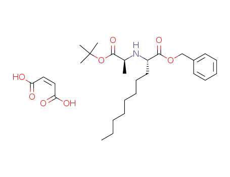 (S)-2-((S)-1-tert-Butoxycarbonyl-ethylamino)-decanoic acid benzyl ester; compound with (Z)-but-2-enedioic acid