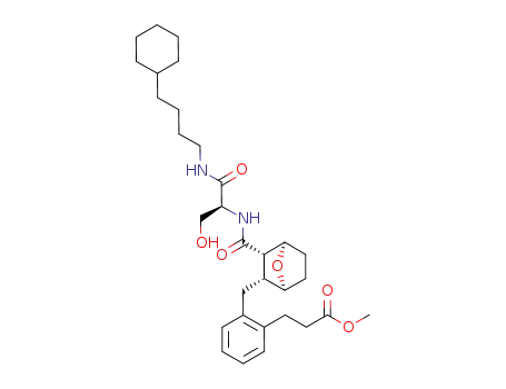 <1S-(1α,2α,3α,(R<sup>*</sup>),4α)>-2-<<3-<<<2-<(4-cyclohexylbutyl)amino>-1-(hydroxymethyl)-2-oxoethyl>amino>carbonyl>-7-oxabicyclo<2.2.1>hept-2-yl>methyl>benzenepropanoic acid methyl ester