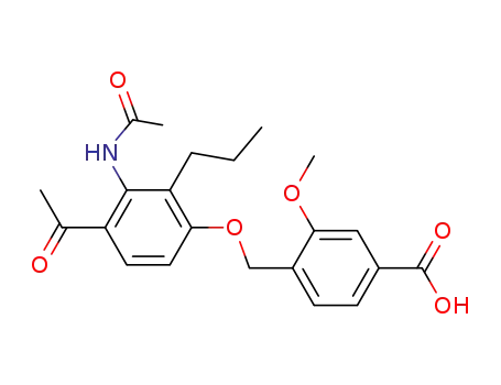 4-(4-Acetyl-3-acetylamino-2-propyl-phenoxymethyl)-3-methoxy-benzoic acid