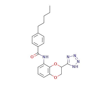 Benzamide,
N-[2,3-dihydro-3-(1H-tetrazol-5-yl)-1,4-benzodioxin-5-yl]-4-pentyl-