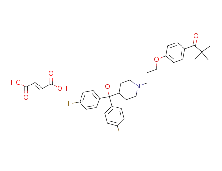 1-[4-(3-{4-[Bis-(4-fluoro-phenyl)-hydroxy-methyl]-piperidin-1-yl}-propoxy)-phenyl]-2,2-dimethyl-propan-1-one; compound with (E)-but-2-enedioic acid