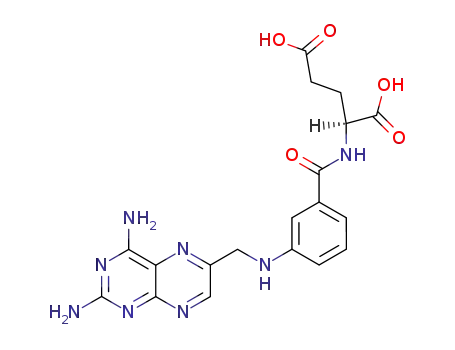 Molecular Structure of 112113-76-5 (N-<3-<N-<(2,4-diaminopteridin-6-yl)methyl>amino>benzoyl>-L-glutamic acid)