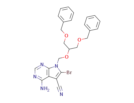 4-amino-6-bromo-5-cyano-7-<<1,3-bis(benzyloxy)-2-propoxy>methyl>pyrrolo<2,3-d>pyrimidine