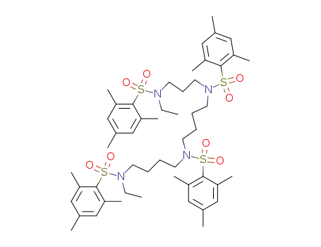 Molecular Structure of 161452-21-7 (3,7,12,17-tetrakis(mesitylenesulfonyl)-3,7,12,17-tetraazanonadecane)