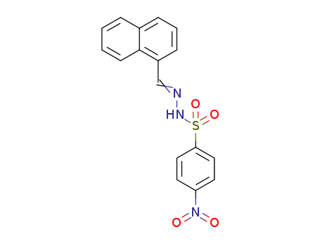 Molecular Structure of 6288-09-1 (N-(naphthalen-1-ylmethylideneamino)-4-nitro-benzenesulfonamide)