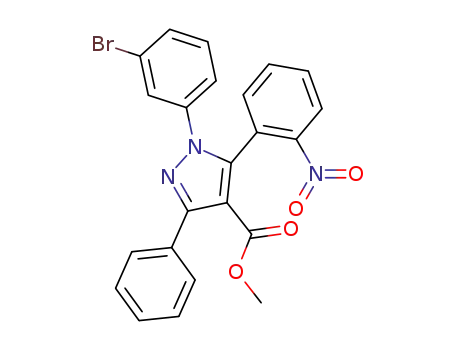 1-(3-Bromo-phenyl)-5-(2-nitro-phenyl)-3-phenyl-1H-pyrazole-4-carboxylic acid methyl ester