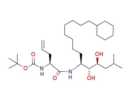 {(S)-1-[(S)-9-Cyclohexyl-1-((1R,2S)-1,2-dihydroxy-4-methyl-pentyl)-nonylcarbamoyl]-but-3-enyl}-carbamic acid tert-butyl ester