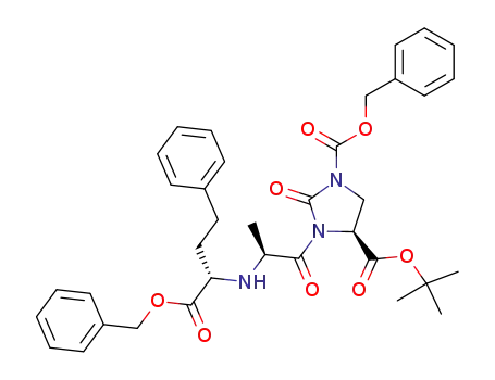 (S)-3-[(S)-2-((S)-1-Benzyloxycarbonyl-3-phenyl-propylamino)-propionyl]-2-oxo-imidazolidine-1,4-dicarboxylic acid 1-benzyl ester 4-tert-butyl ester