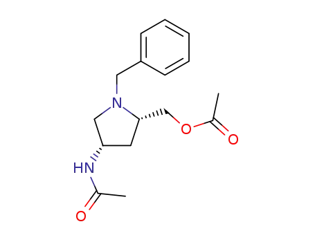 (2S,4S)-2-Acetoxymethyl-4-acetylamino-1-benzylpyrrolidine