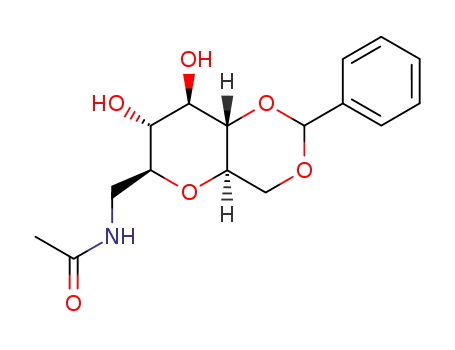 1-acetamido-2,6-anhydro-5,7-O-benzylidene-1-deoxy-D-glycero-D-guloheptitol