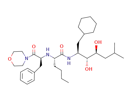 (2S)-N-[(1S,2R,3S)-1-Cyclohexylmethyl-2,3-dihydroxy-5-methylhexyl]-2-[(S)-1-morpholinocarbonyl-2-phenylethylamino]hexanamide
