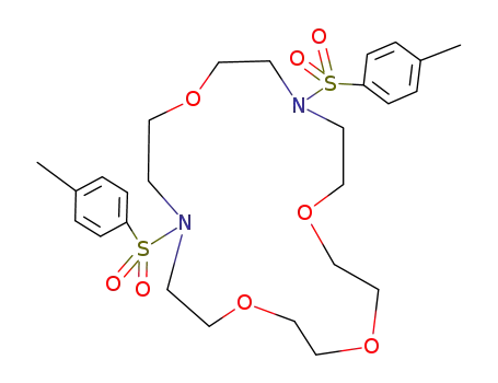 Molecular Structure of 74461-34-0 (10,16-bis(p-tolylsulphonyl)-1,4,7,13-tetraoxa-10,16-diazacyclo-octadecane)