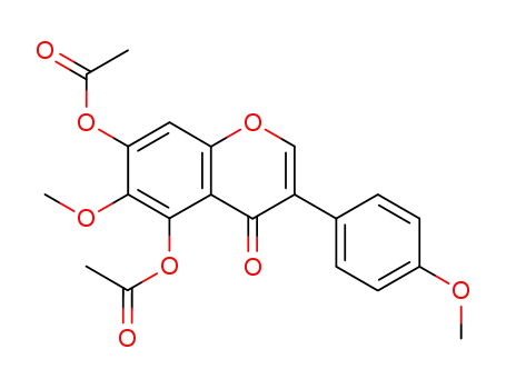 4H-1-Benzopyran-4-one,
5,7-bis(acetyloxy)-6-methoxy-3-(4-methoxyphenyl)-