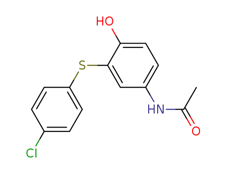 Molecular Structure of 107244-59-7 (N-[3-(4-Chloro-phenylsulfanyl)-4-hydroxy-phenyl]-acetamide)