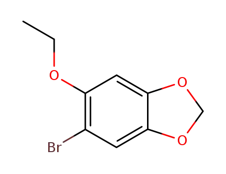 Molecular Structure of 118280-62-9 (1,3-Benzodioxole, 5-bromo-6-ethoxy-)