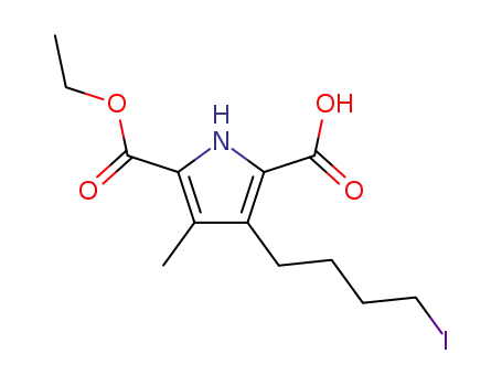 1H-Pyrrole-2,5-dicarboxylic acid, 3-(4-iodobutyl)-4-methyl-, 5-ethyl
ester