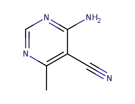 Molecular Structure of 76574-44-2 (5-Pyrimidinecarbonitrile, 4-amino-6-methyl- (6CI,9CI))