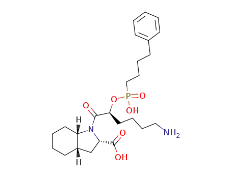 (2S,3aS,7aS)-1-{(S)-6-Amino-2-[hydroxy-(4-phenyl-butyl)-phosphinoyloxy]-hexanoyl}-octahydro-indole-2-carboxylic acid