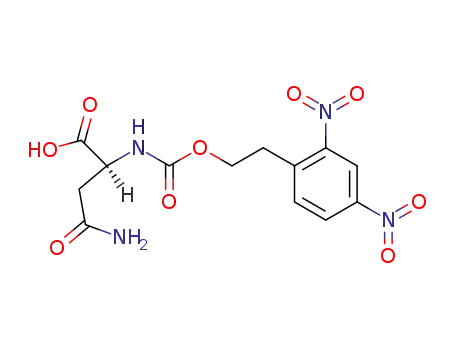 Molecular Structure of 144481-19-6 ((S)-2-[2-(2,4-Dinitro-phenyl)-ethoxycarbonylamino]-succinamic acid)