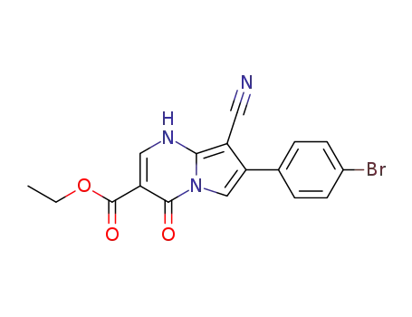 7-(4-Bromo-phenyl)-8-cyano-4-oxo-1,4-dihydro-pyrrolo[1,2-a]pyrimidine-3-carboxylic acid ethyl ester