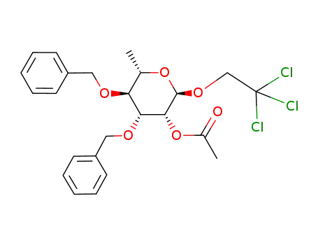 2,2,2-trichloroethyl 2-O-acetyl-3,4-di-O-benzyl-α-L-rhamnopyranoside