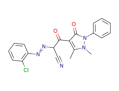 2-(2-Chloro-phenylazo)-3-(1,5-dimethyl-3-oxo-2-phenyl-2,3-dihydro-1H-pyrazol-4-yl)-3-oxo-propionitrile