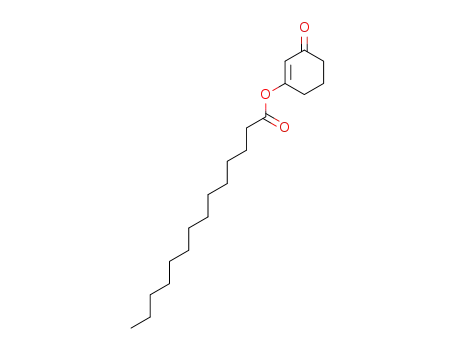 Molecular Structure of 125651-15-2 (Tetradecanoic acid 3-oxo-cyclohex-1-enyl ester)
