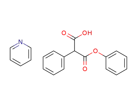 Molecular Structure of 77331-13-6 (2-Phenyl-malonic acid monophenyl ester; compound with pyridine)
