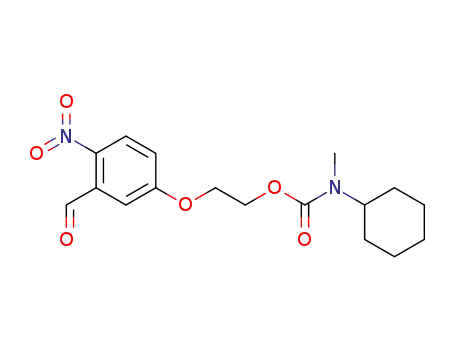 Molecular Structure of 105728-42-5 (Carbamic acid, cyclohexylmethyl-, 2-(3-formyl-4-nitrophenoxy)ethyl
ester)