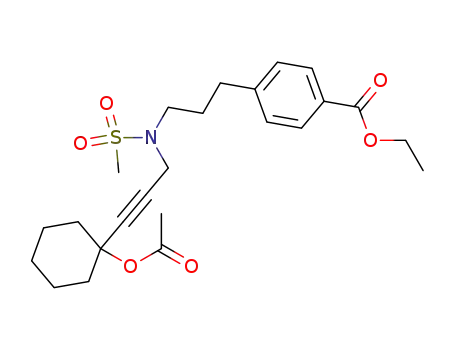 ethyl 4-<3-<N-<3-(1-hydroxycyclohexyl)-2-propyn-1-yl>methanesulfonamido>propyl>benzoate
