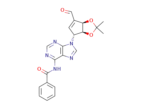 N<sup>6</sup>-benzoyl-9<(1R,2S,3R)-4-formyl-2,3-(isopropylidenedioxy)-4-cyclopenten-1-yl>adenine