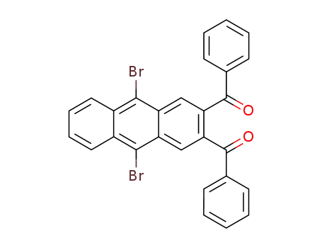 Molecular Structure of 141765-69-7 (Methanone, (9,10-dibromo-2,3-anthracenediyl)bis[phenyl-)