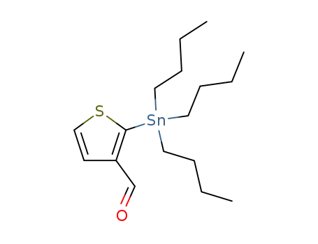 Molecular Structure of 119485-59-5 (3-Thiophenecarboxaldehyde, 2-(tributylstannyl)-)