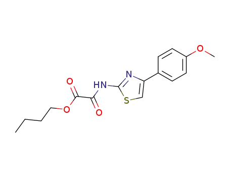 Molecular Structure of 136811-00-2 (N-[4-(4-Methoxy-phenyl)-thiazol-2-yl]-oxalamic acid butyl ester)