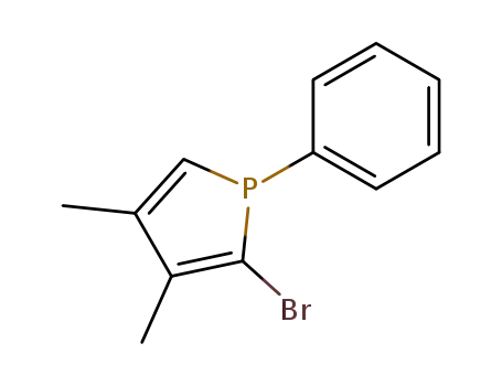 Molecular Structure of 146440-99-5 (1H-Phosphole, 2-bromo-3,4-dimethyl-1-phenyl-)