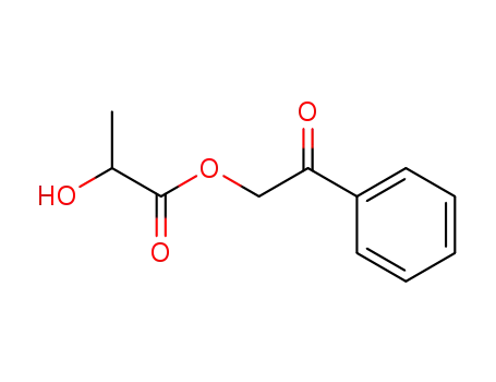 Molecular Structure of 117356-21-5 (2-oxo-2-phenylethyl 2-hydroxypropanoate)