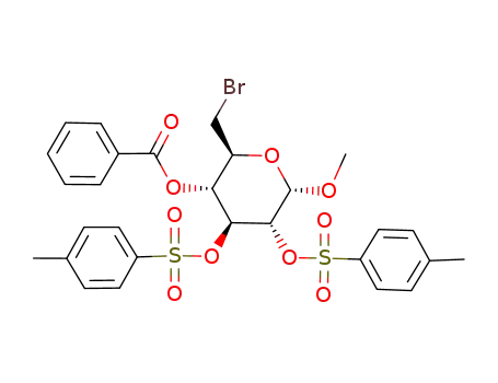 methyl 2,3-di-O-p-toluenesulfonyl-4-O-benzoyl-6-bromo-6-deoxy-α-D-glucopyranoside