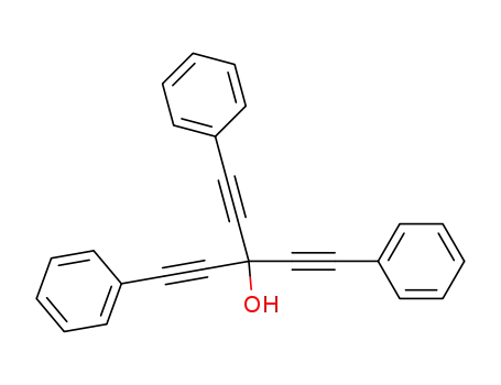 Molecular Structure of 50428-40-5 (1,4-Pentadiyn-3-ol, 1,5-diphenyl-3-(phenylethynyl)-)