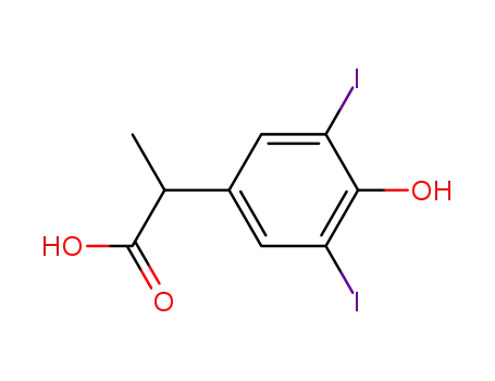 Molecular Structure of 138460-07-8 (3,5-Diiodo-4-hydroxyphenylpropionic acid)
