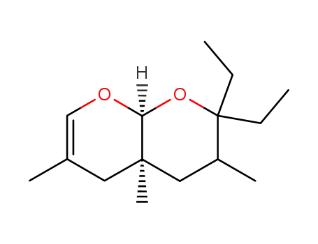 Molecular Structure of 85406-50-4 ((4aS,8aS)-2,2-Diethyl-3,4a,6-trimethyl-3,4,4a,8a-tetrahydro-2H,5H-pyrano[2,3-b]pyran)