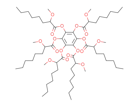 Molecular Structure of 108345-43-3 (hexakis<(2-methoxyoctanoyl)oxy>benzene)