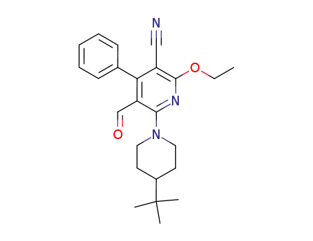 3-cyano-2-ethoxy-5-formyl-4-phenyl-6-(4-tert-butylpiperidino)pyridine