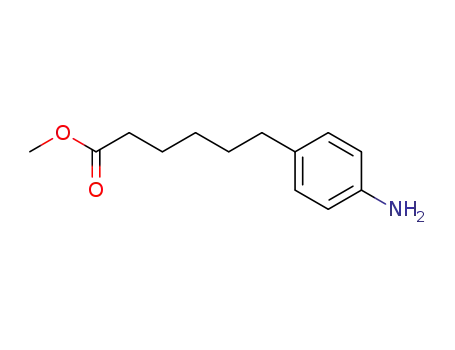 Molecular Structure of 123043-07-2 (6-(4-Amino-phenyl)-hexanoic acid methyl ester)