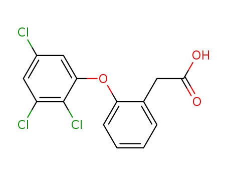 Molecular Structure of 81682-41-9 ([2-(2,3,5-Trichloro-phenoxy)-phenyl]-acetic acid)