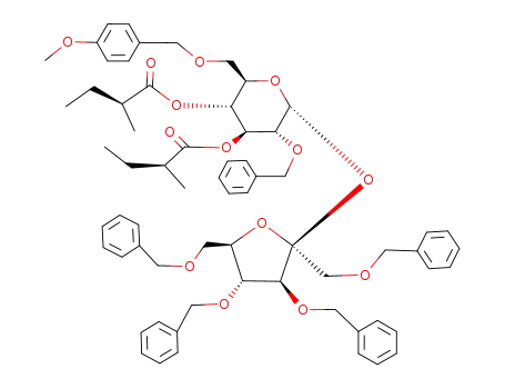 2,1',3',4',6'-Penta-O-benzyl-6-O-(4-methoxybenzyl)-3,4-di-O-<(S)-2-methylbutyryl>sucrose